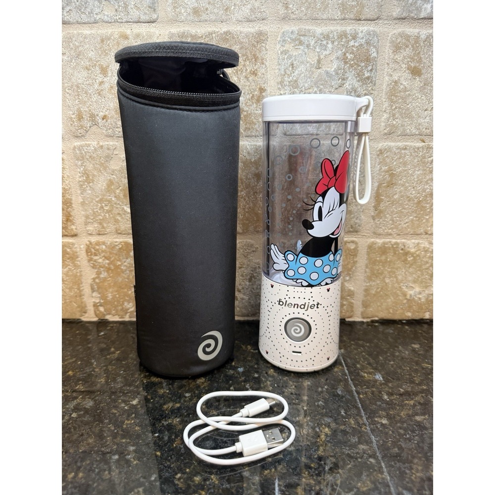 BlendJet 2 Disney Minnie Mouse Cordless Personal Blender With‎ Case & Cord